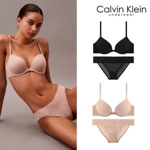 CK 여성 푸쉬업 플런지 브라+팬티 세트 QF7315+QD5283 2종 택1