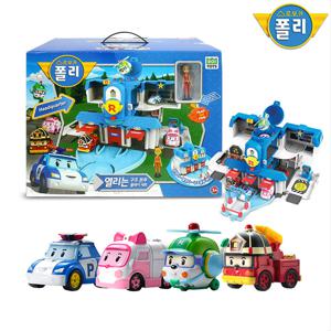 로보카폴리 열리는구조본부 주차타워 기본4종 아기 아동 자동차 장난감 선물세트