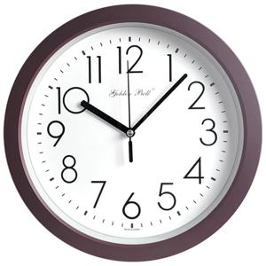 GB8215a 무소음 원형 벽시계 28cm 브라운 제조한국 벽걸이시계 무소음시계 모던시계 공부방시계