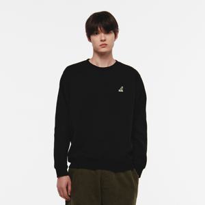 박스 로고 세미오버핏 스웨트셔츠 1791 블랙