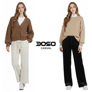 캐주얼 여성 가을 겨울 코듀로이 골덴 와이드 바지