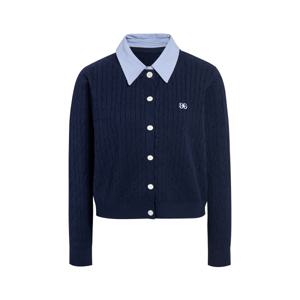 [롯데백화점][제이제이 지고트]시그니처 카라 레이어드 케이블 가디건 GRAN1PO171