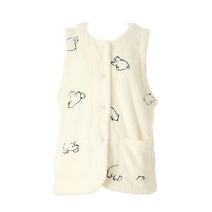 비너스 포근 따뜻한 극세사 귀여운 북극곰 여성수면조끼 VEV4967W