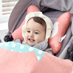 벨몽 아기 카시트목베개 나비형 유모차목쿠션 베베곰