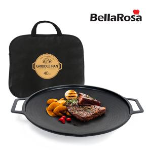 [벨라로사] 국내산 IH 인덕션 캠핑 그리들팬 40cm 고기불판+전용가방CN8452
