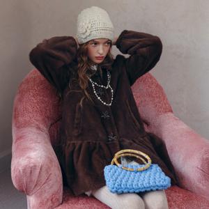 [12월30일 예약배송] Cest_Faux fur frill half coat