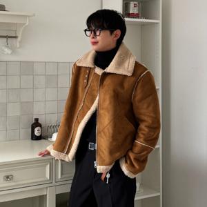 [브리치] 클라쓰업 / 셀런 남자 루즈 오버핏 스웨이드 오리지날 무스탕 자켓