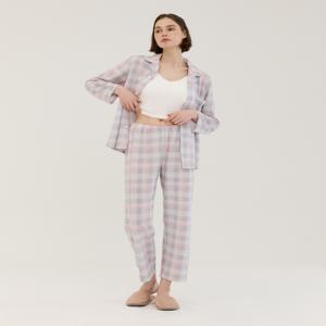 [최초가99,000원] 공용 잠옷 기모 체크 파자마 잠옷 세트 (2size) *한정수량*