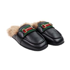 홀스빗 슬립온 뮬 레더 시어링 로퍼 760778 AACON 1158