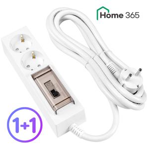 1+1 홈365 국산 고용량 멀티탭 2구 3M / 에어컨 냉장고 멀티콘센트