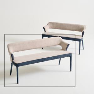 달디 등받이형 식탁 벤치의자 3인