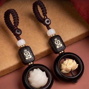 흑단 연꽃 팬던트 열쇠고리 불교열쇠고리 연꽃 연꽃키링 불교기념품 기념품 묵주팔찌 염주 묵주
