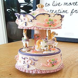 불이 들어오는 메리 고 라운드 LED 오르골 메리고라운드오르골 회전목마오르골 크리스마스오르골