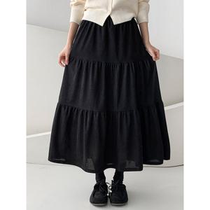 [하프클럽] 코듀로이 캉캉 롱스커트 밴딩 티어드 골덴 가을 겨울 치마 데일리룩