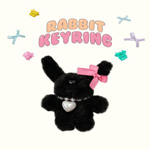 뉴욕 액세서리 JAHO4F777BK [키링1위]  토끼 인형 키링 겸 참장식_블랙