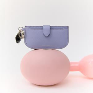 뉴욕 액세서리 JAWA5F233V1 [보우2][키링포함] 라이트 바이올렛 소가죽 카드지갑