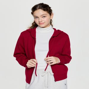 헤지스 여성 [[25FW]] HSSW5D903D2 [시즌오프]울100 후드 집업 가디건 버건디