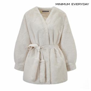 정상가: 159,000원ㅣ 에브리데이]오픈 노카라 허리끈 리워크 퍼 누빔 자켓(EB4JK017D)