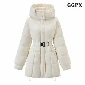 정상가:209,000원 ㅣ 후드 허리 벨트 패딩 스트링 점퍼 (GPDJJ045D)