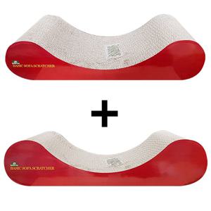 (70% 1+1 땡처리) 고양이 스크래쳐 묘체최적화 라운지/쇼파형 스크래쳐 2개세트 24x60cm