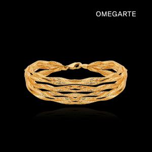 [OMEGARTE]18K 이태리 그란데 골드웨이브 7줄 팔찌