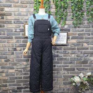 [브리치]  / 와플 누빔 멜빵 바지 오버롤 점프수트
