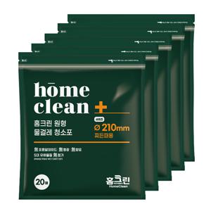 [5+1/총120매]  원형물걸레청소포 찌든때용 210mm