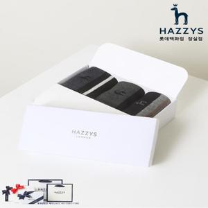 [선물포장] HJSS5E005N2_네이비 스트라이프 컬러 배색 장목 남성 양말 3종 세트