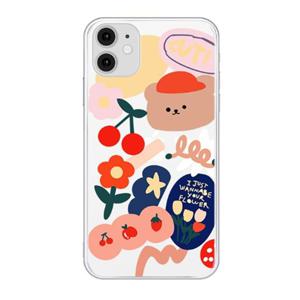 아이폰13 귀염베어 투명 휴대폰 케이스 아이폰13케이스 아이폰젤리케이스