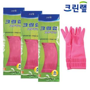 크린랩 고무장갑 S 3세트