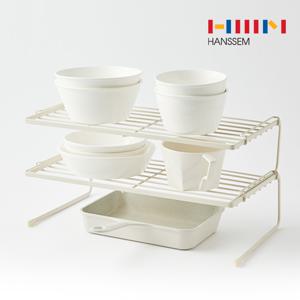 [한샘] 주방정리용품 SOK 마일드 2단 정리대 L 크림 - 싱크대선