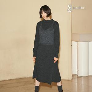 [런칭가129000][지스튜디오]23FW 캐시울 니트원피스+뷔스티에