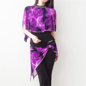 왕꽃 선녀 블라우스 스포츠 댄스복 여성 라인 밸리 (9316455)