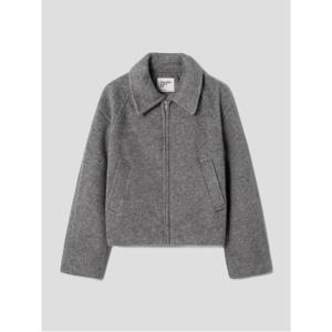 헤어리 집업 점퍼  그레이