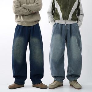 [브리치] 오엔엘 / 1 + 1 융기모 핀턱 남자 남성 기모청바지 흑청바지