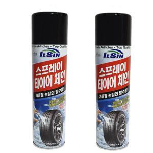 일신 타이어 스프레이 체인 500ml 1+1 뿌리는체인 차량용체인 자동차체인 타이어스프레이