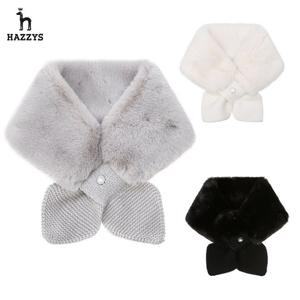 [인기] 헤지스여성 밍크퍼 넥워머 여성머플러 평상겸용 골프워머 HWMU5F705