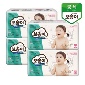 리얼코튼 오가니크 팬티 대형 여아 34개입 x 4팩