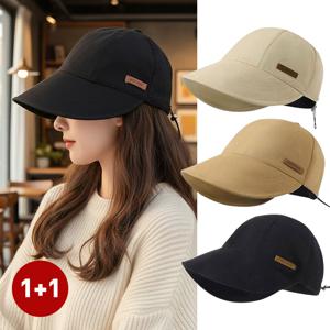 [2개세트] 스트링 버킷햇 넓은챙 와이드 벙거지 여성 가을 모자