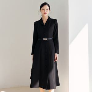 (~XXL까지) 다메드 숄카라 벨트 플레어 원피스 봄 가을 오피스룩 하객룩 데이트룩 모임룩 미시룩 빅사이즈