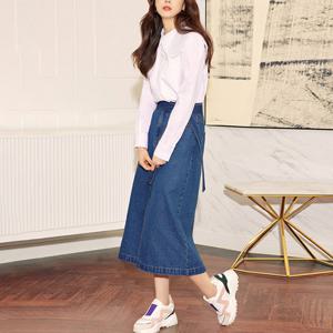 [최초가 74000원] [55~88] 모던 캐주얼 롱 데님 스커트