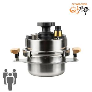 플라잉쿡 압력밥솥 [3인용] / 인덕션 가스 뉴밥도둑 압력솥 미니 1인용 스텐 캠핑 손잡이