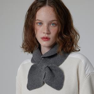 [정상가 69,000원][WOMEN] 에센셜 니트 머플러 - 차콜 HDW0002CNZCHC