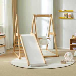 로나 정글짐 원목 실내놀이터 원목 미끄럼틀+매트포함(기사방문설치)