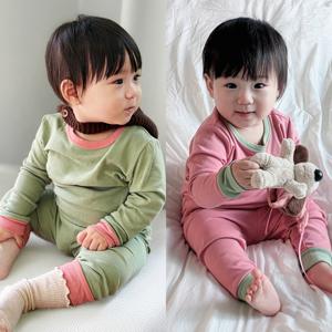 슈슈페 젤라또 가을 겨울 봄 아기내복 신생아 긴팔 유아동 배앓이 스판 유아 아기실내복