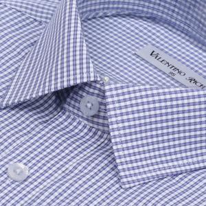 남자체크셔츠 남자빅사이즈셔츠 긴팔 정장와이셔츠 남자 봄 소라색셔츠