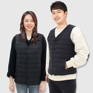 남자 여성 패딩조끼 경량 겨울 브이넥 베스트 조끼 패딩 OFS-DMFVST1