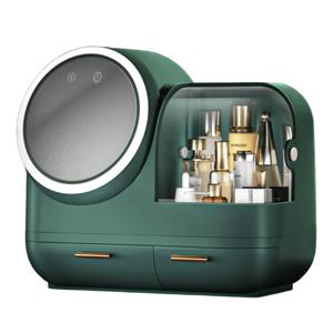 화장품 메이크업 정리함 수납 LED 화장대 거울