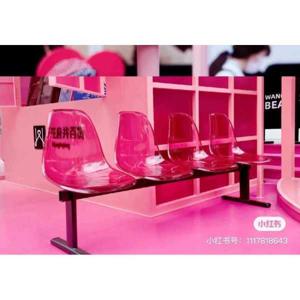 투명 등받이 의자 3인용 실내 실외 대기의자 휴식 야외 벤치