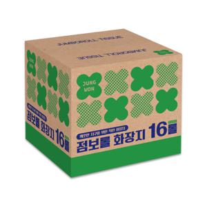 정원 2겹 엠보싱 90M 절약형 점보롤 화장지 16롤